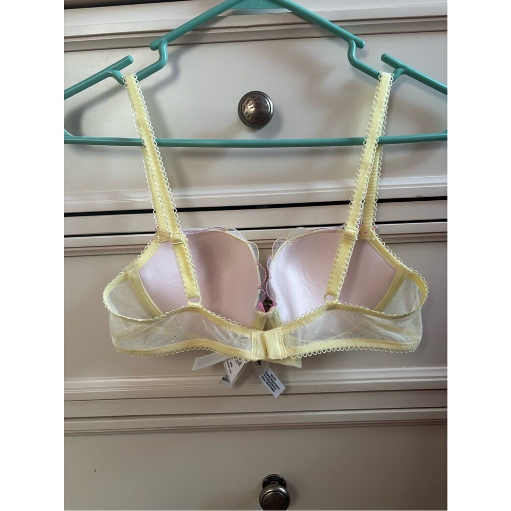 NWT Victoria's Secret PINK Wink Push-Up Balconette Bra Yellow Fruit Lemons 34B - Picture 9 of 13